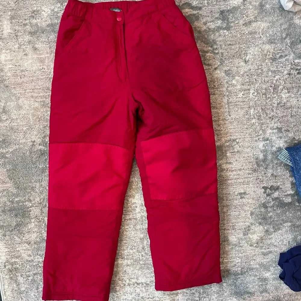 L.L. Bean Kids Insulated Snow Pants Red 10